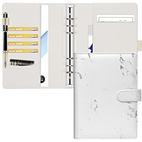 Toplive Leder A5 Binder, 6 Runder Ringbuch Planner Notebook Cover für A5 Füllpapier (Innenpapier nicht enthalten) von Toplive