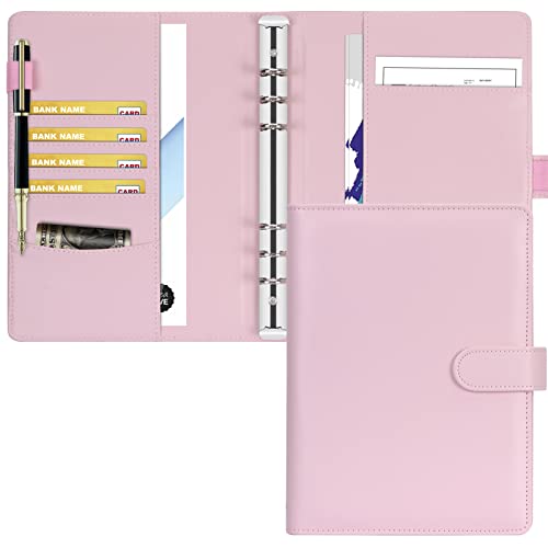 Toplive Leder A5 Binder, 6 Runder Ringbuch Planner Notebook Cover für A5 Füllpapier (Innenpapier nicht enthalten) von Toplive