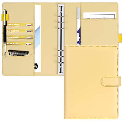 Toplive Leder A5 Binder, 6 Runder Ringbuch Planner Notebook Cover für A5 Füllpapier (Innenpapier nicht enthalten) von Toplive