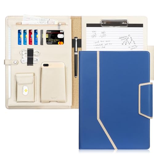 Toplive Schreibmappe A4 Konferenzmappe PU Leder Ordner Klemmbrett Dokumentenmappe, Kartenfächer, Visitenkartenetui- Perfekt als Konferenzmappe Navy blau Toplive Schreibmappe A4 Konferenzmappe PU Leder Ordner Klemmbrett Dokumentenmappe, Kartenfächer, Visitenkartenetui- Perfekt als Konferenzmappe Navy blau von Toplive