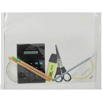 Topmatic® Gleitverschlussbeutel mit Bodenfalte transparent/weiß 70 my, 1 St. von Topmatic®