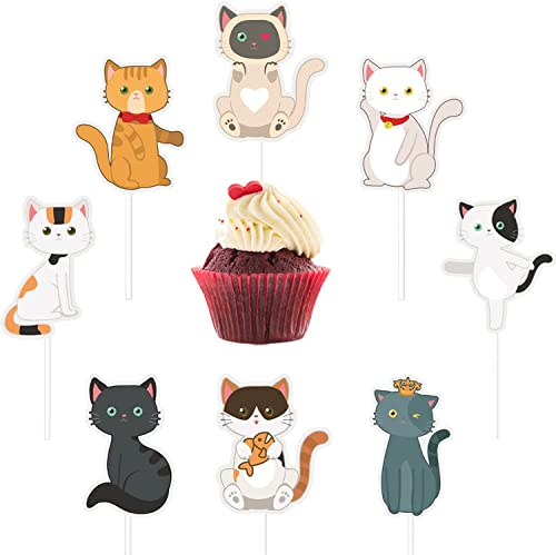 32 stücke Süß Katze Kuchendeckel Cupcake Topper, Kätzchen Cartoon Cake Topper Cupcake Dekoration Dessert Picks für baby Kinder Geburtstag Party unter Fans Geburtstagsparty Haustier Themenparty 32 stücke Süß Katze Kuchendeckel Cupcake Topper, Kätzchen Cartoon Cake Topper Cupcake Dekoration Dessert Picks für baby Kinder Geburtstag Party unter Fans Geburtstagsparty Haustier Themenparty von Topoloar