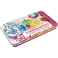 Colorful World Designdose mit 12 Premium-Buntstiften von Multi
