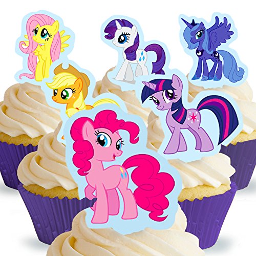 12 x Vorgeschnittene und Essbare My Little Pony Kuchen Topper (Tortenaufleger, Bedruckte Oblaten, Oblatenaufleger) von Toppershack