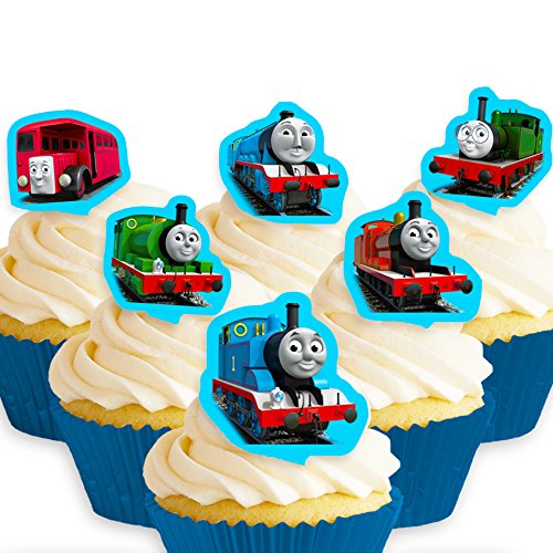 12 x Vorgeschnittene und Essbare Thomas und seine Freunde Kuchen Topper (Tortenaufleger, Bedruckte Oblaten, Oblatenaufleger) von Toppershack