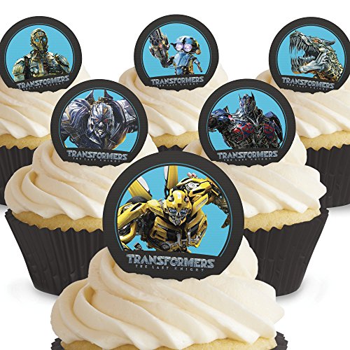 12 x Vorgeschnittene und Essbare Transformers Kuchen Topper (Tortenaufleger, Bedruckte Oblaten, Oblatenaufleger) von Toppershack