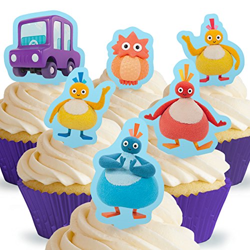 12 x Vorgeschnittene und Essbare Twirlywoos Kuchen Topper (Tortenaufleger, Bedruckte Oblaten, Oblatenaufleger) von Toppershack