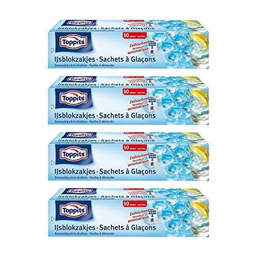 Toppits Eiswürfelbeutel, 4er Pack (4 x 10 Beutel) von Toppits