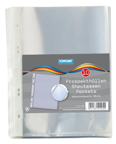 100 (10x 10Stk) Stylex Prospekthüllen DIN A5 von Toppoint