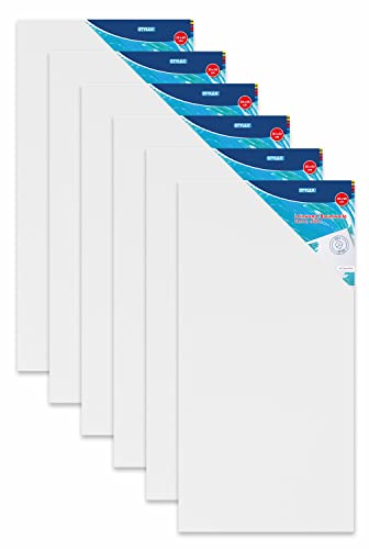 Stylex 28583-P6 - Keilrahmen 30 x 60 cm, mit Leinwand aus 100 % Baumwollgewebe bespannt, grundiert, rückseitig geheftet, für Öl-, Acryl- und Temperafarben, Gouache - Malerei, 6 Stück Stylex 28583-P6 - Keilrahmen 30 x 60 cm, mit Leinwand aus 100 % Baumwollgewebe bespannt, grundiert, rückseitig geheftet, für Öl-, Acryl- und Temperafarben, Gouache - Malerei, 6 Stück von Stylex