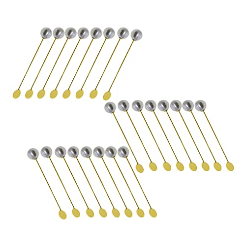 24 Stück Runde Tablett Anstecknadeln Edelstahl Sicherheitsblank Broschen Kleid Kleidung Abzeichen DIY Modeschmuck Herstellung Geschenke, Gold, Perlenstopper 24 Stück Runde Tablett Anstecknadeln Edelstahl Sicherheitsblank Broschen Kleid Kleidung Abzeichen DIY Modeschmuck Herstellung Geschenke, Gold, Perlenstopper von Topsevie