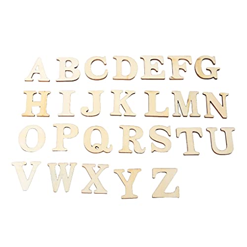 78 Stück Holzbuchstaben Unfertige Schilder Selbstklebende Jubiläumsgeschenke von Topsevie