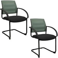 2 Topstar Besucherstühle AIRWORK MEETING 20 BB400BMT0CX5 mint, schwarz Stoff von Topstar
