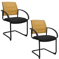 2 Topstar Besucherstühle AIRWORK MEETING 20 BB400BMT0CX9 ocker, schwarz Stoff von Topstar