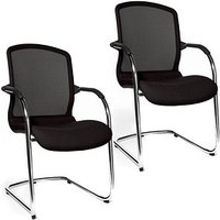 2 Topstar Besucherstühle Open Chair 100 OC590 T20 schwarz Stoff von Topstar