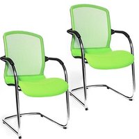2 Topstar Besucherstühle Open Chair 100 OC590 T35 grün Stoff von Topstar