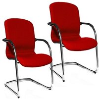 2 Topstar Besucherstühle Open Chair 110 OC690 T31 rot Stoff von Topstar