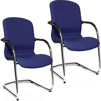 2 Topstar Besucherstühle Open Chair 110 OC690 T38 royalblau Stoff von Topstar