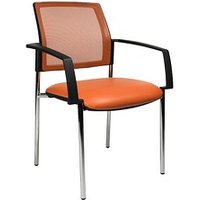 2 Topstar Besucherstühle BtoB 10 BB290A S14 orange Stoff von Topstar