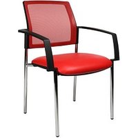 2 Topstar Besucherstühle BtoB 10 BB290A S01 rot Stoff von Topstar