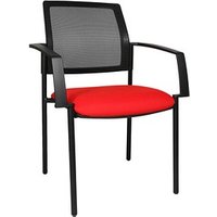 2 Topstar Besucherstühle BtoB 10 BB200A G210 rot, schwarz Stoff 2 Topstar Besucherstühle BtoB 10 BB200A G210 rot, schwarz Stoff von Topstar