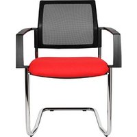 2 Topstar Besucherstühle BtoB 20 BB490A G210 rot, schwarz Stoff von Topstar