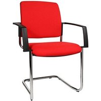2 Topstar Besucherstühle BtoB 20 BB390A G21 rot Stoff von Topstar