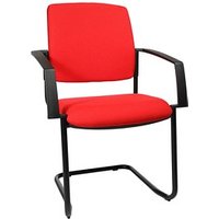 2 Topstar Besucherstühle BtoB 20 BB300A G21 rot Stoff von Topstar