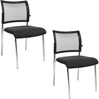 2 Topstar Besucherstühle Visit 10 Net NV290 G220 anthrazit, schwarz Stoff von Topstar