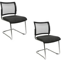 2 Topstar Besucherstühle Visit 20 Net NV490 G220 anthrazit, schwarz Stoff von Topstar