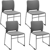 Topstar Besucherstühle Visit Lite RE100TB3TB3 hellgrau Stoff, 4 St. von Topstar