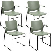 Topstar Besucherstühle Visit Lite RE10AOO olivgrün Kunststoff, 4 St. von Topstar