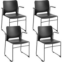 Topstar Besucherstühle Visit Lite RE10ASS schwarz Kunststoff, 4 St. von Topstar