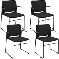 4 Topstar Besucherstühle Visit Lite RE10ATB0TB0 schwarz Stoff von Topstar