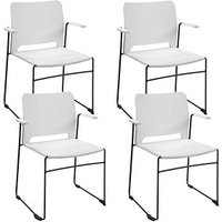 4 Topstar Besucherstühle Visit Lite RE10AWW weiß Kunststoff von Topstar