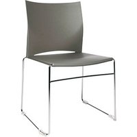 4 Topstar Besucherstühle W-Chair CH490-3 grau Kunststoff von Topstar