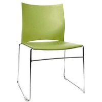 4 Topstar Besucherstühle W-Chair CH490-5 grün Kunststoff von Topstar