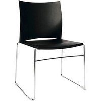 4 Topstar Besucherstühle W-Chair CH490-0 schwarz Kunststoff von Topstar
