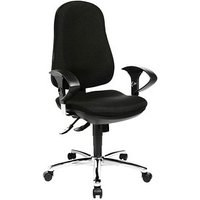 Topstar Bürostuhl Support ®Syncro Deluxe, 8559U G20 Stoff schwarz, Gestell chrom von Topstar