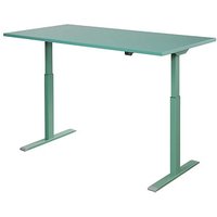 Topstar E-Table elektrisch höhenverstellbarer Schreibtisch mintgrün rechteckig, T-Fuß-Gestell grün 160,0 x 80,0 cm von Topstar