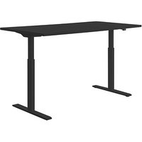 Topstar E-Table elektrisch höhenverstellbarer Schreibtisch schwarz rechteckig, T-Fuß-Gestell schwarz 160,0 x 80,0 cm von Topstar