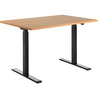 Topstar E-Table elektrisch höhenverstellbarer Schreibtisch buche rechteckig, T-Fuß-Gestell schwarz 120,0 x 80,0 cm Topstar E-Table elektrisch höhenverstellbarer Schreibtisch buche rechteckig, T-Fuß-Gestell schwarz 120,0 x 80,0 cm von Topstar