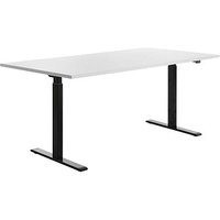 Topstar E-Table elektrisch höhenverstellbarer Schreibtisch weiß rechteckig, T-Fuß-Gestell schwarz 180,0 x 80,0 cm von Topstar