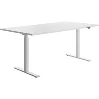 Topstar E-Table elektrisch höhenverstellbarer Schreibtisch weiß rechteckig, T-Fuß-Gestell weiß 180,0 x 80,0 cm von Topstar
