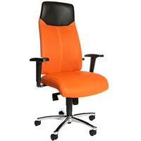 Topstar Bürostuhl High Sit Up, SU39T BG4 Stoff orange, Gestell chrom von Topstar
