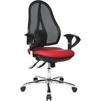 Topstar Bürostuhl Open Point SY Deluxe, OP290U G21 Stoff rot, Gestell chrom von Topstar