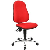 Topstar Bürostuhl Point 60, 8169G21 Stoff rot, Gestell chrom von Topstar