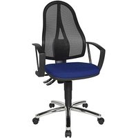 Topstar Bürostuhl Point 60 Netz Plus, G260 Stoff blau, Gestell chrom von Topstar