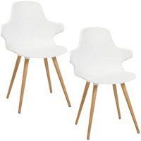 Topstar Schalenstühle T2020 mit Armlehnen FZ11BUW-2 weiß Kunststoff, 2 St. von Topstar