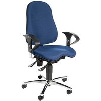 Topstar Bürostuhl Sitness® 10, SI59UG26 Stoff blau, Gestell chrom von Topstar